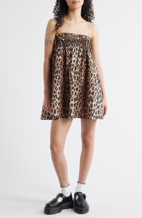 Lilo Leopard Spot Convertible Minidress