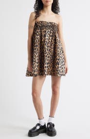 Damson Madder Lilo Leopard Spot Convertible Minidress