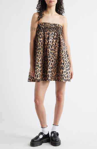 Damson Madder Lilo Leopard Spot Convertible Minidress