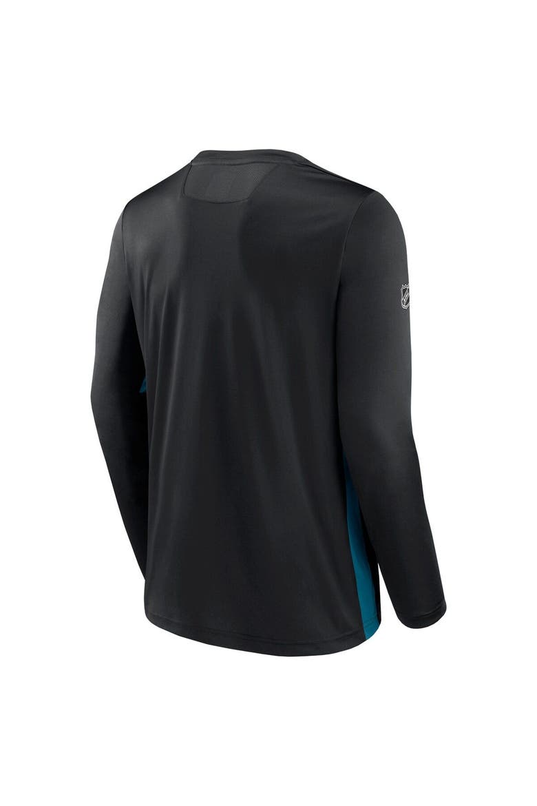 Men's Fanatics Branded Black San Jose Sharks Authentic Pro Rink Performance Long Sleeve T-Shirt, Alternate, color, Black