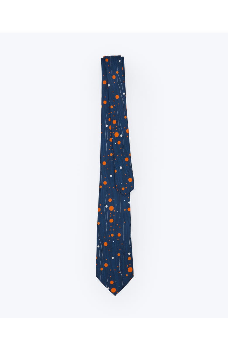 Knottery & Co Constellation Dots Printed Silk Tie, Alternate, color, Blue