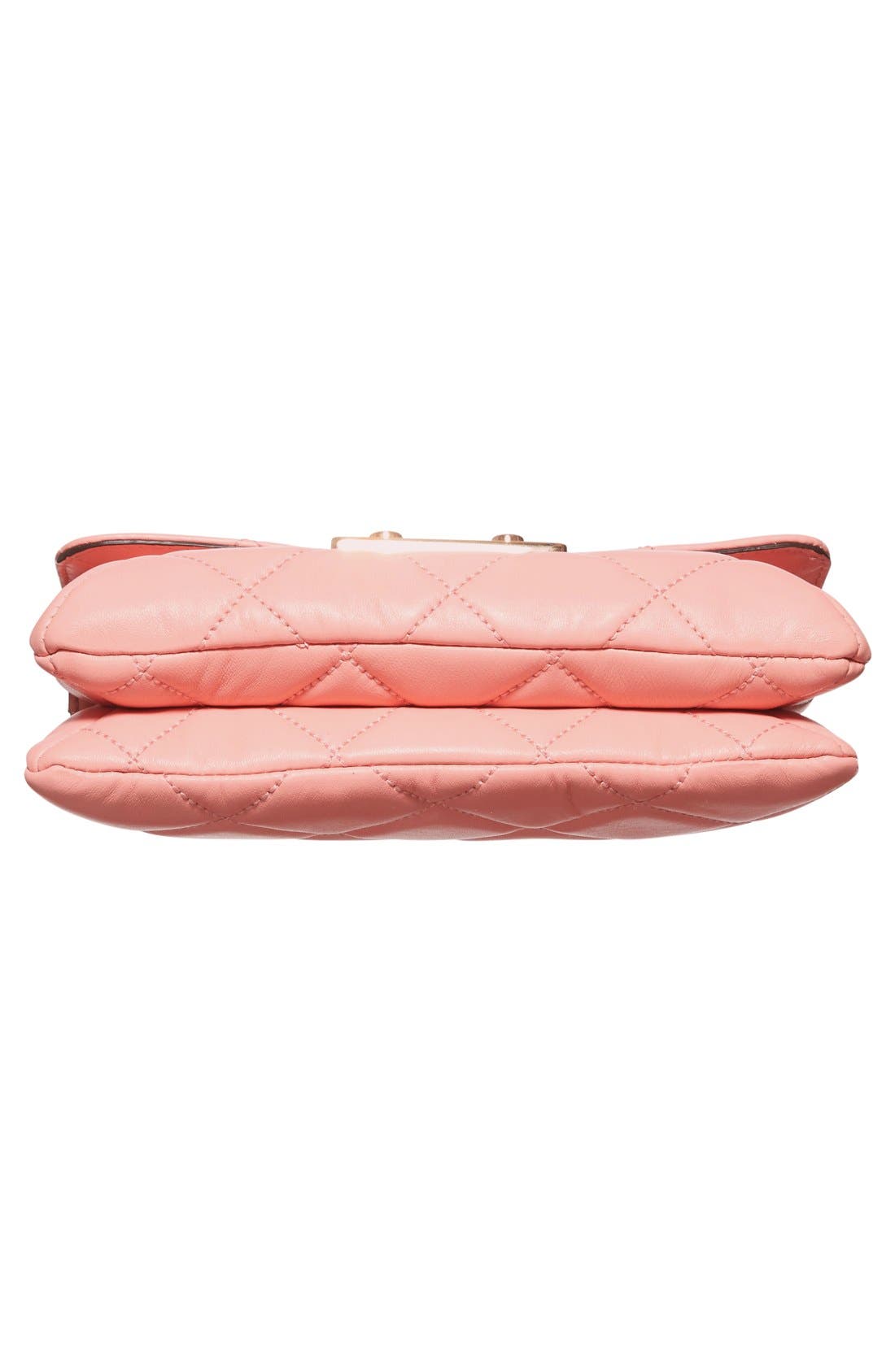 'Small Sloan' Lambskin Leather Crossbody Bag, Alternate, color, PALE PINK/ GOLD
