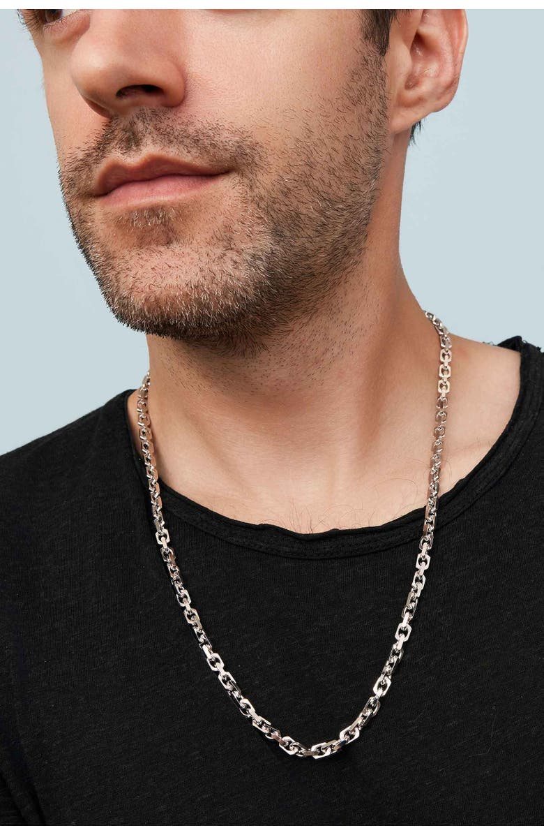 Oradina Sterling Silver Captain Link Chain, Alternate, color, Sterling Silver