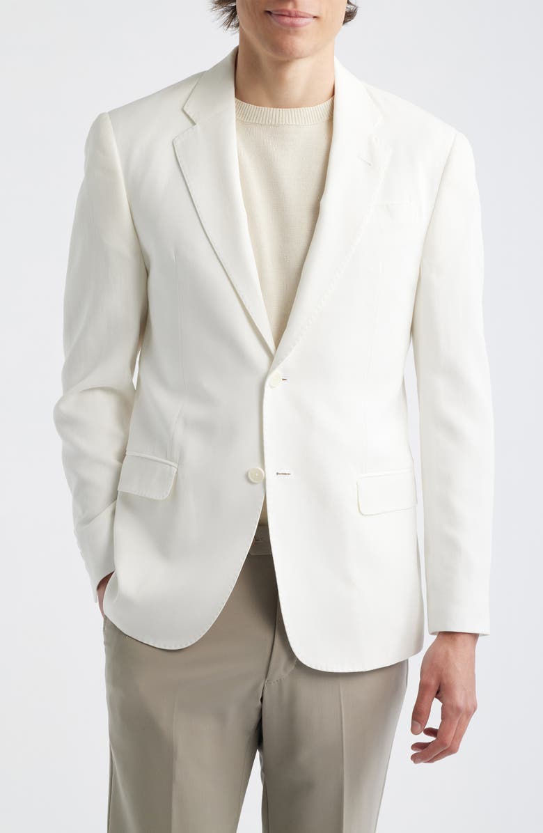 Emporio Armani White Suit Jacket, Alternate, color, Off White