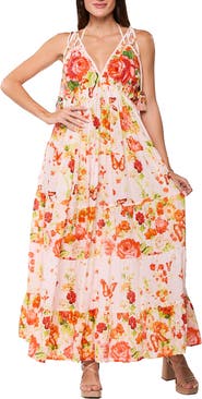 RANEES Floral Tiered Maxi Dress