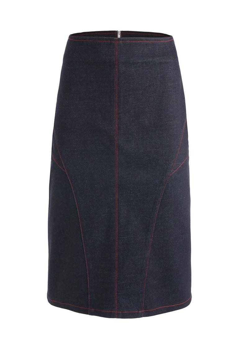 Davidson Pencil Skirt, Alternate, color, Deep Blue
