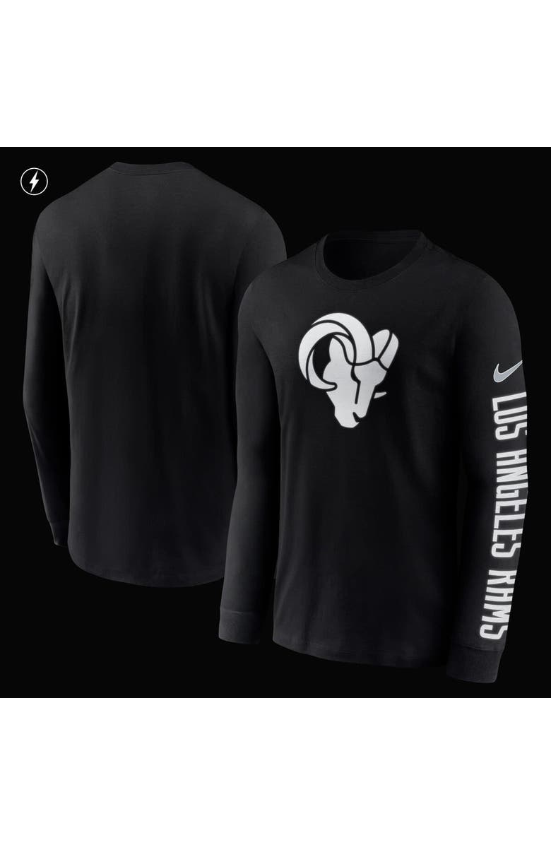 Nike Men's Nike Black Los Angeles Rams RFLCTV Name and Logo T-Shirt, Alternate, color, 