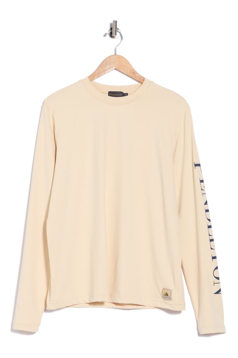Long Sleeve Swim Tee, Alternate, color, SANDSHELL SLEEVE AND BACK