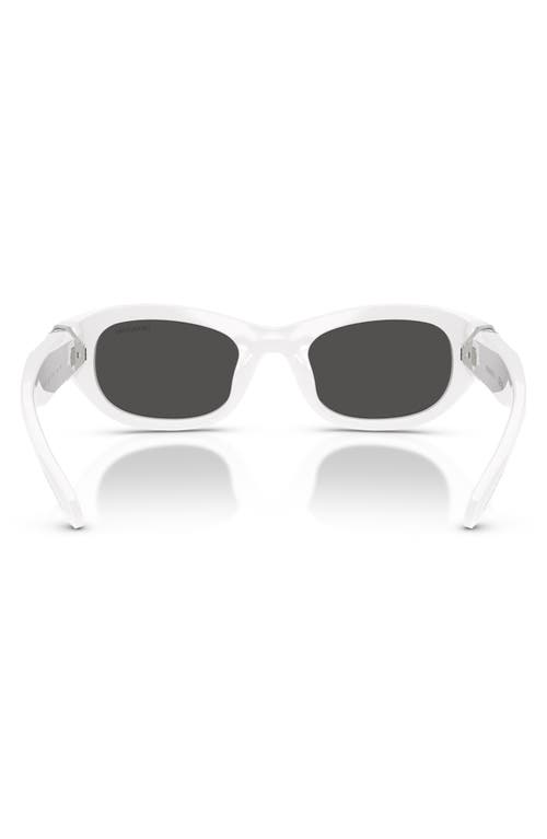 Swarovski Sk6036u Crystal-hinge Plastic Pillow Sunglasses In White