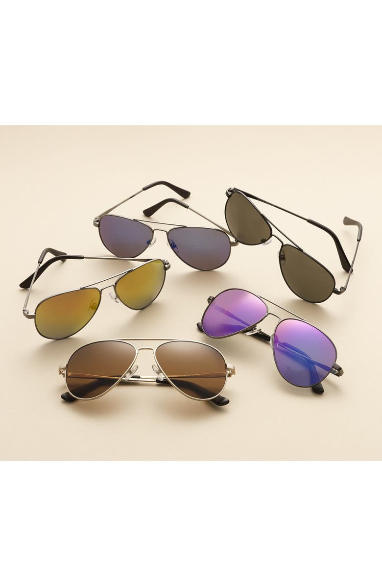 1901 Davis 59mm Aviator Sunglasses, Alternate, color,