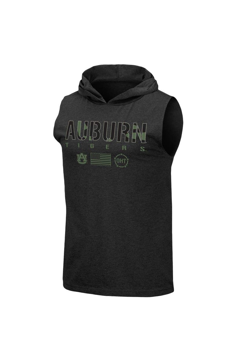 COLOSSEUM Men's Colosseum Black Auburn Tigers OHT Military Appreciation Camo Logo Hoodie Sleeveless T-Shirt, Alternate, color,