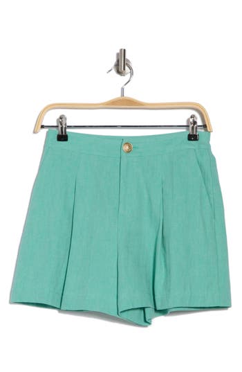 L Agence Saige Linen-cotton Short
