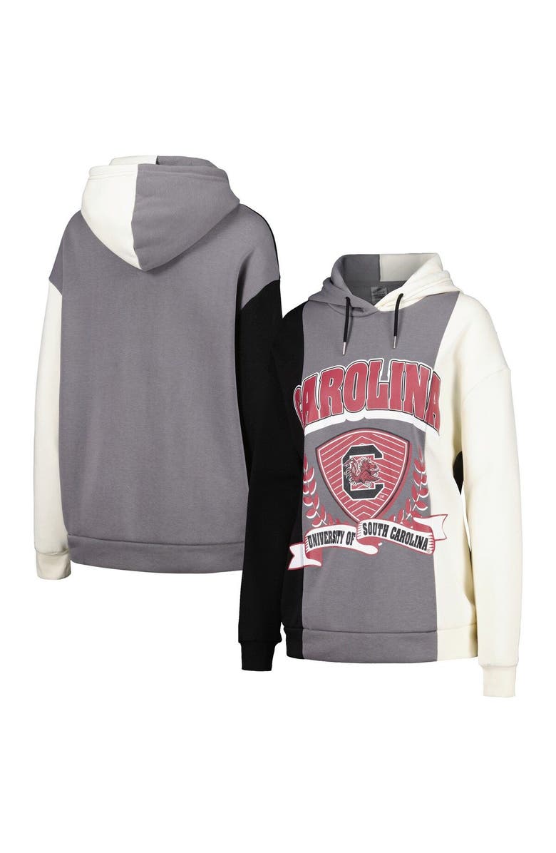 GAMEDAY COUTURE Women's Gameday Couture Black South Carolina Gamecocks Hall of Fame Colorblock Pullover Hoodie, Main, color, Gray