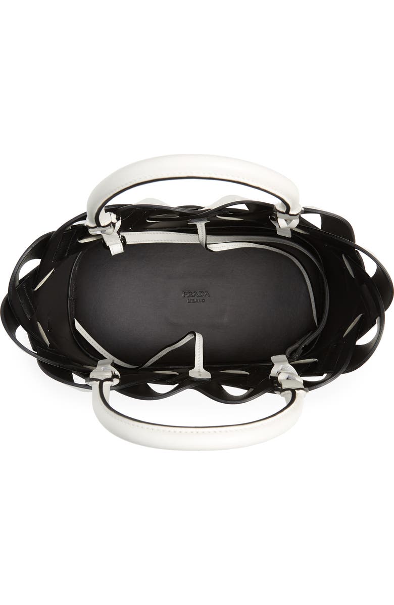 Prada Intreccio Vitello Small Bucket Bag, Alternate, color,