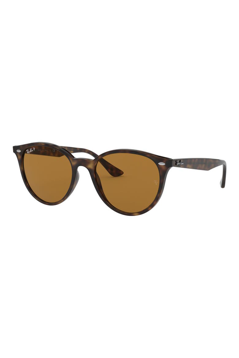 Phantos 53mm Round Sunglasses, Alternate, color, HAVANA/ BROWN SOLID