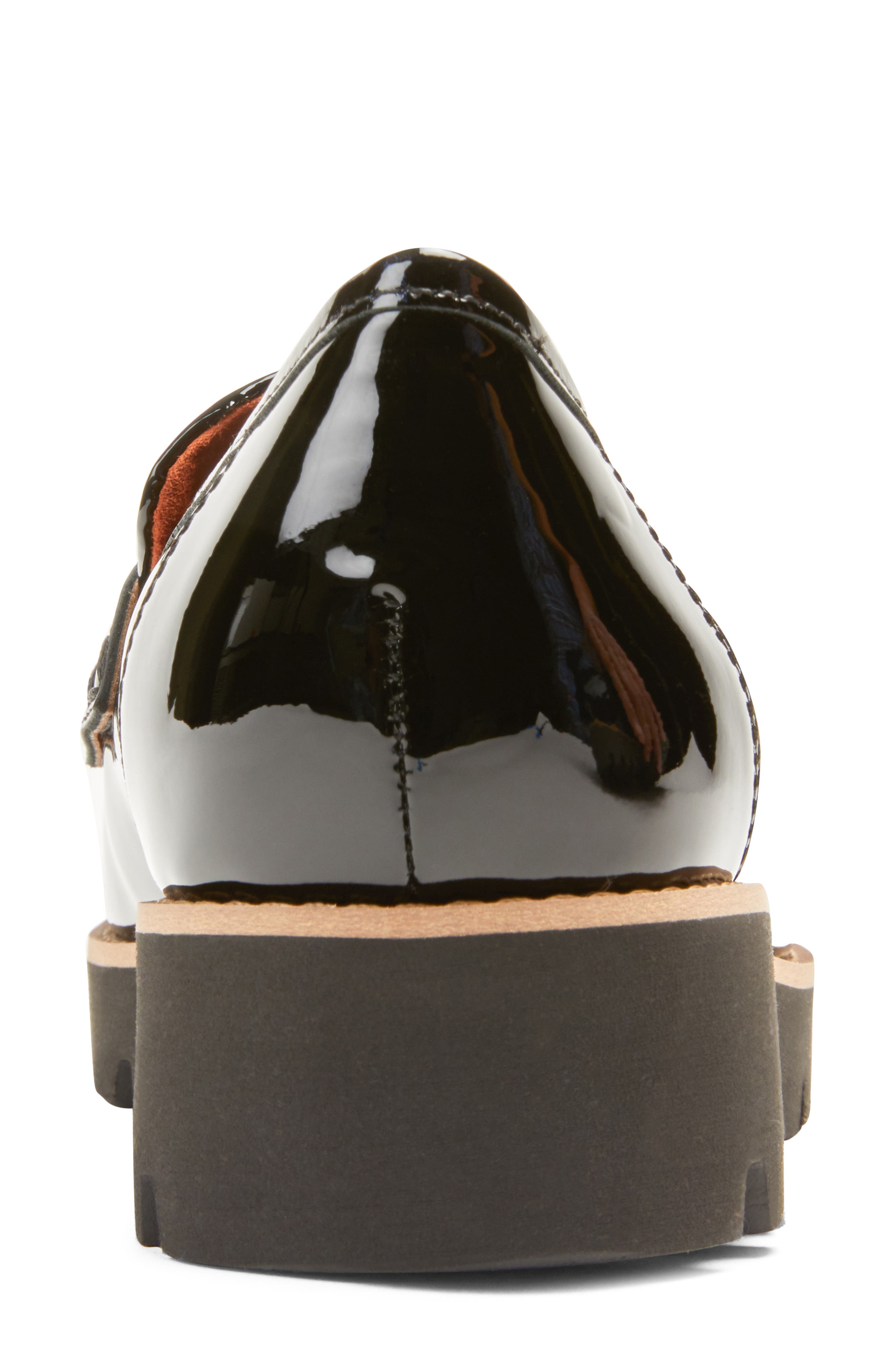 Cheryl Lug Sole Loafer, Alternate, color, BLACK