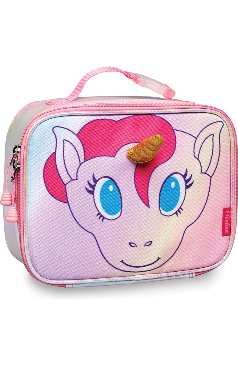 Bixbee Unicorn Water Resistant Lunchbox, Main, color,