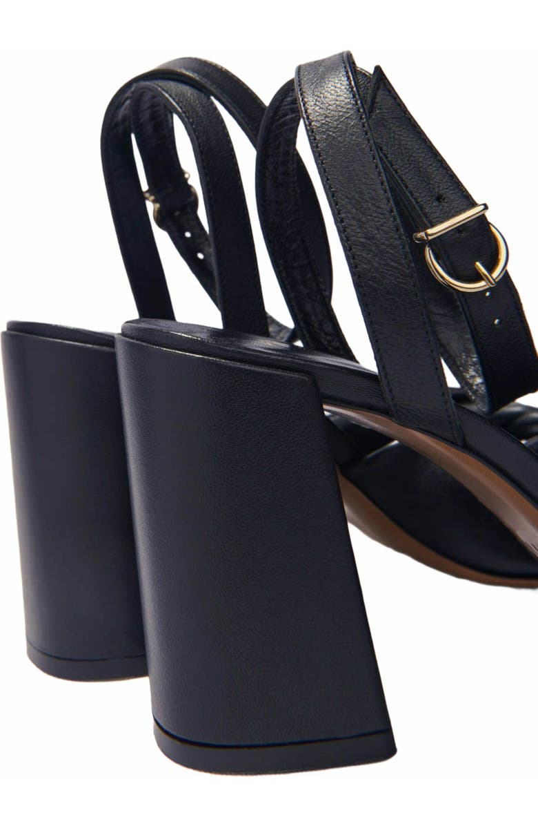 maje Plain leather sandals with heels, Alternate, color,
