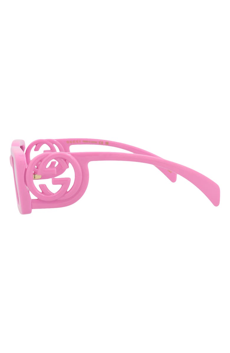 Gucci 54mm Square Sunglasses, Alternate, color, Pink Pink Grey