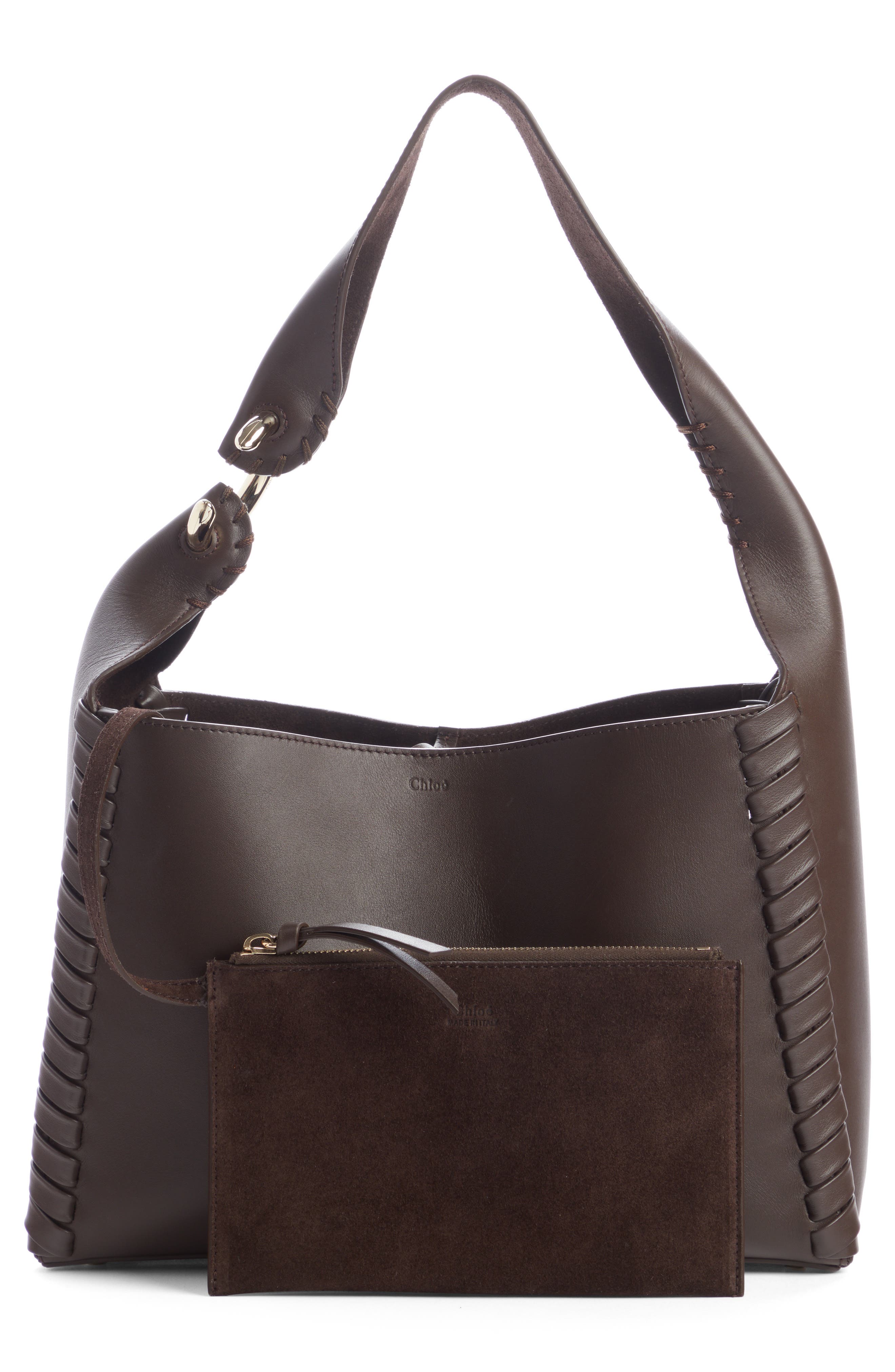 Mate Leather Shoulder Bag, Alternate, color, BOLD BROWN