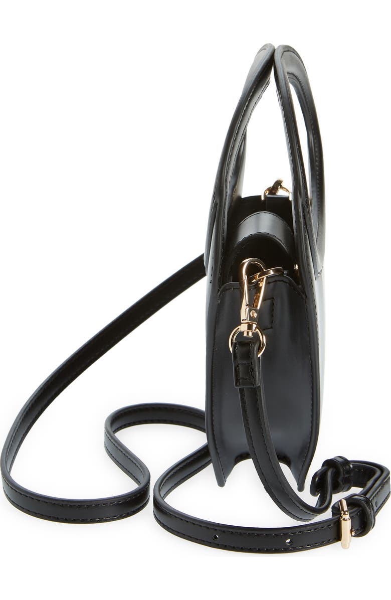 Topshop Frankie Triangle Faux Leather Crossbody Bag, Alternate, color,