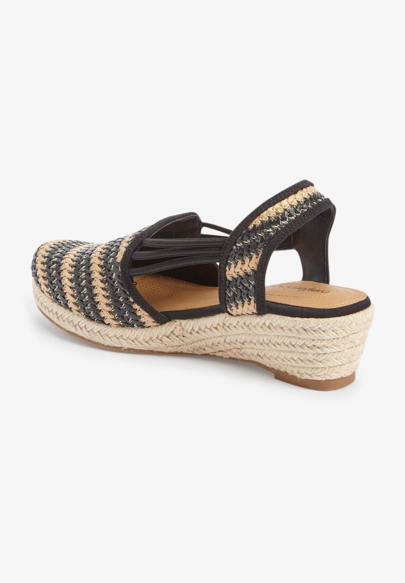 Comfortview The Clea Espadrille, Alternate, color, Black Natural
