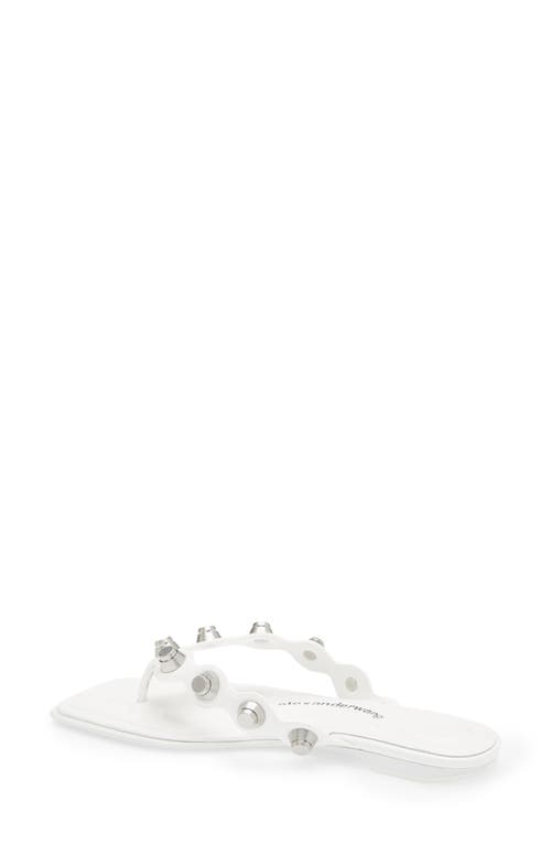 Alexander Wang White Rexa Thong Flat Sandals In White