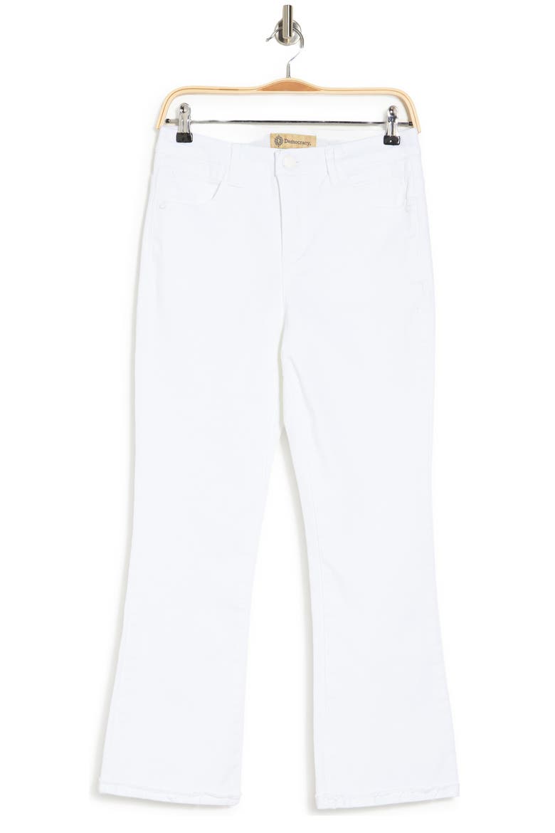 AB Tech High Rise Crop Kick Flare Jeans, Alternate, color, WHITE