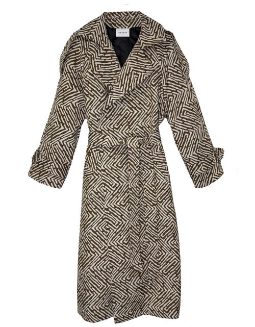Baacal Aria Double Breasted Trench In Brown
