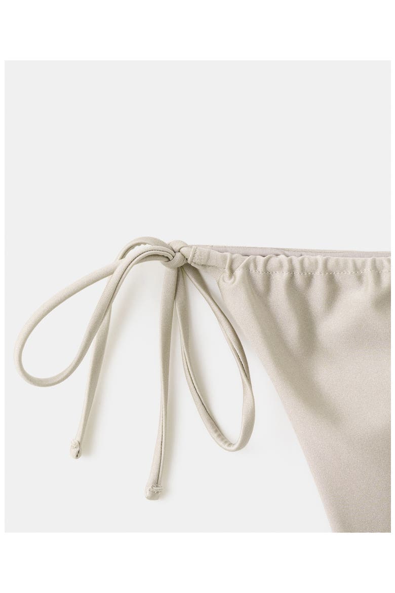 Brazilian Side Tie Bikini Bottoms, Alternate, color, LIGHT/ PASTEL GREY
