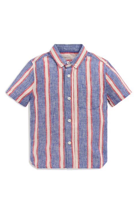 Kids' Stripe Linen & Cotton Button-Down Shirt (Toddler & Little Kid)