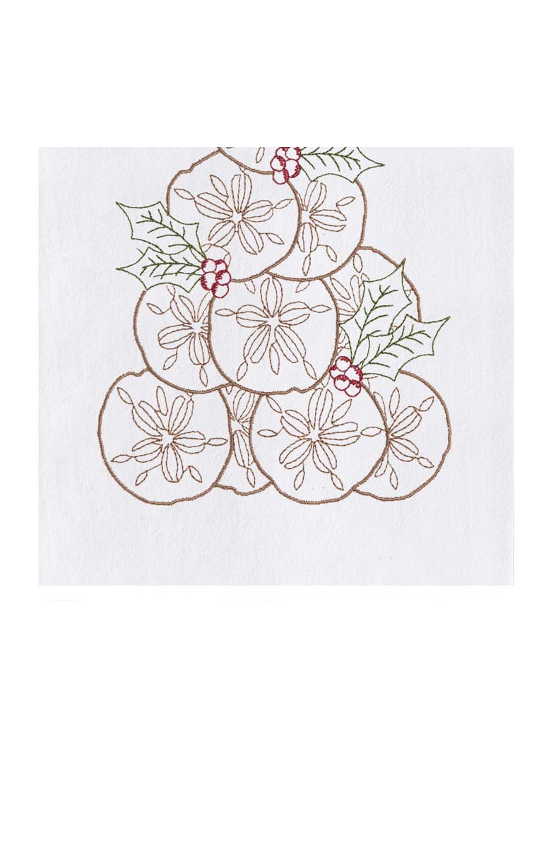 C&F Home Sand Dollar Holly Tree Towel, Alternate, color, Gold