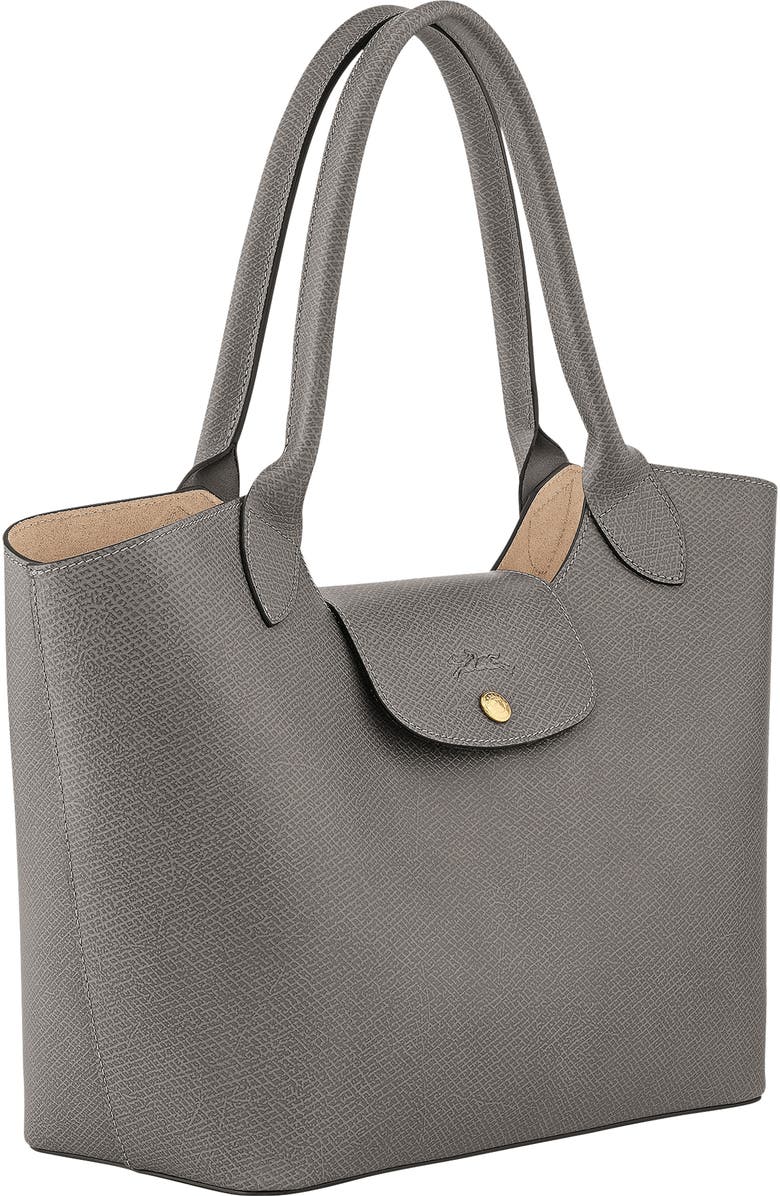 Longchamp Épure Leather Shoulder Tote, Alternate, color, Turtledove