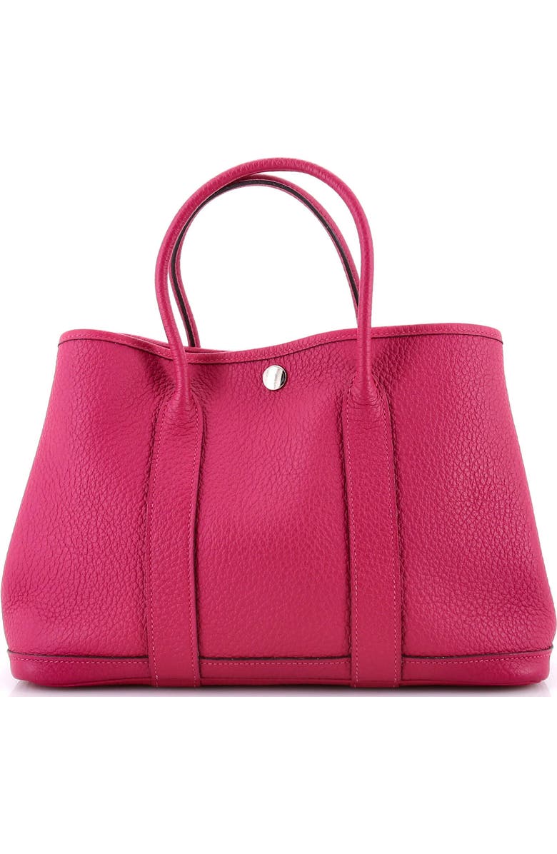 Pre-Owned Hermes Garden Party Tote Leather 30, Main, color, Rose Pourpre