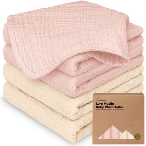 5-Pack Lyra Muslin Baby Washcloths