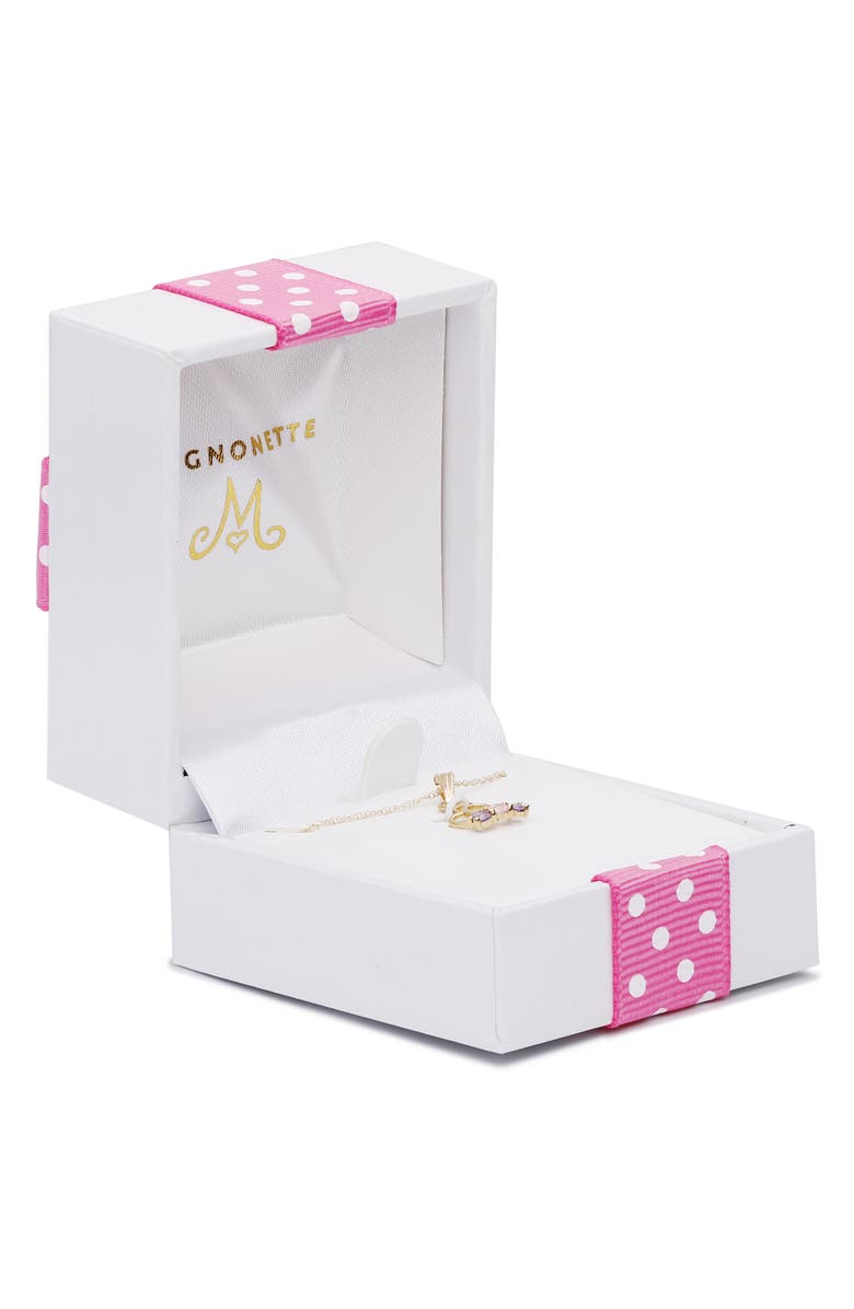 Mignonette 14K Gold & Cubic Zirconia Crown Pendant Necklace, Alternate, color, Gold