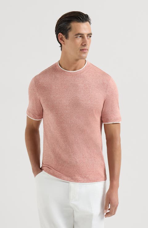 T-shirt with faux-layering