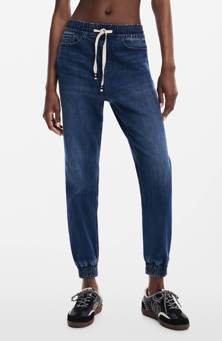 Desigual Abigail Skinny Denim Joggers, Main, color, 