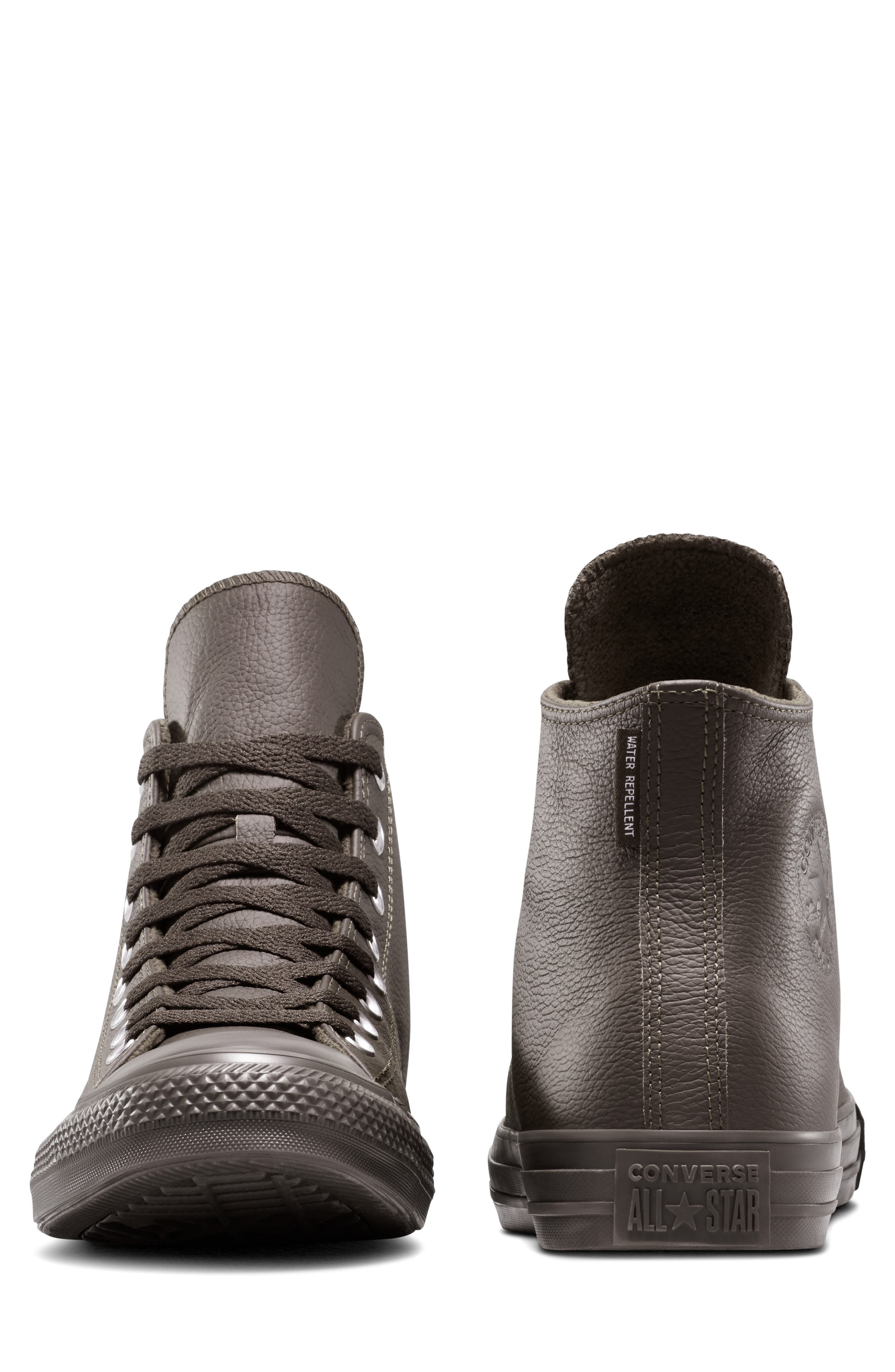 Converse Chuck Taylor<sup>®</sup> All Star<sup>®</sup> Water Repellent Leather High Top Sneaker, Alternate, color, Fresh Brew/ Black/ Fresh Brew
