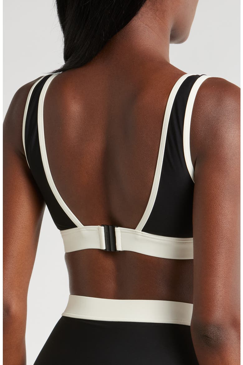 Hayden Square Neck Bikini Top, Alternate, color, BLACK
