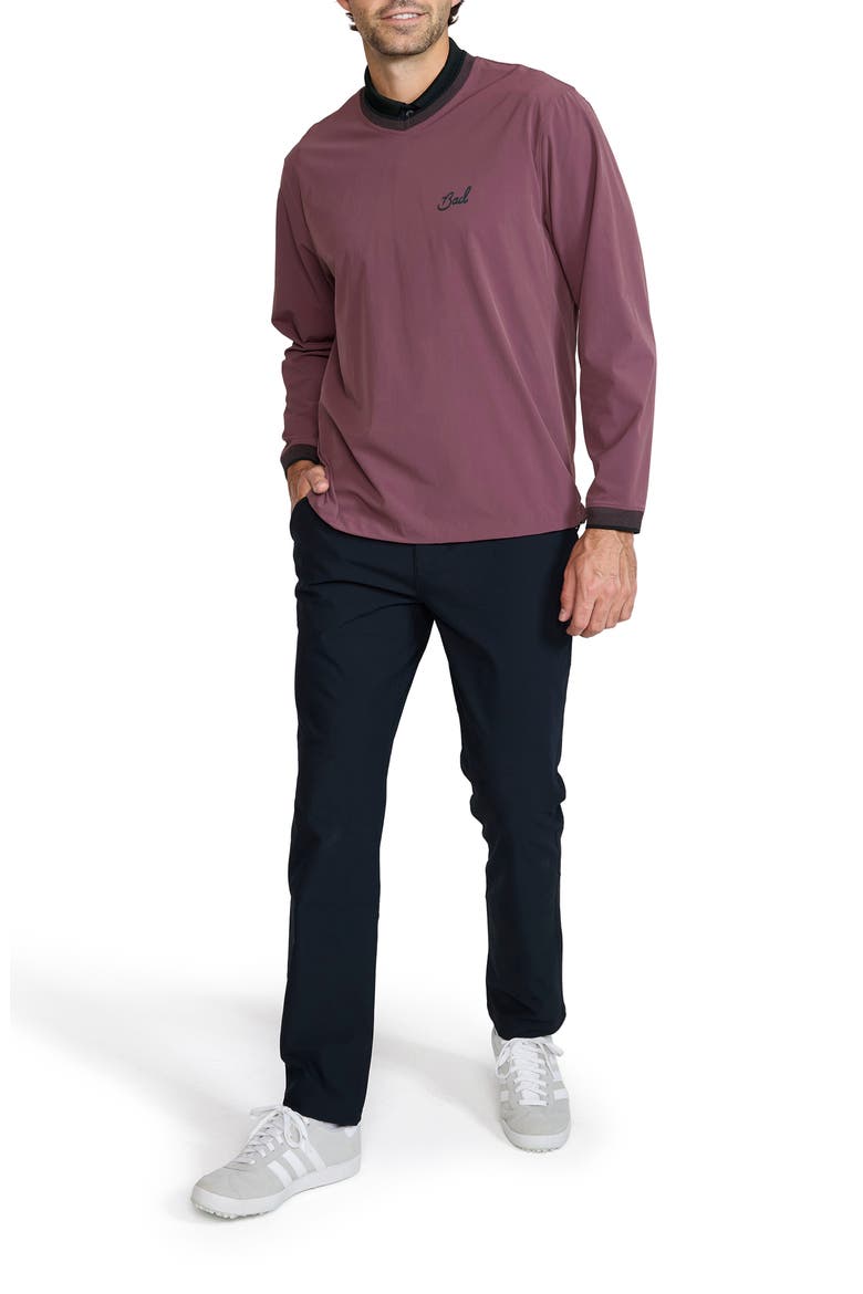 Kinetic Wind Golf Pullover, Alternate, color, PLUM WINE