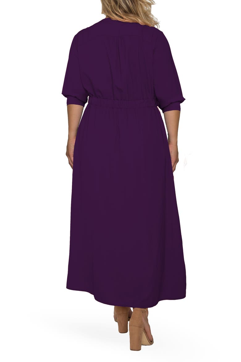 Romantic Pintuck Dress, Alternate, color, DEEP PURPLE