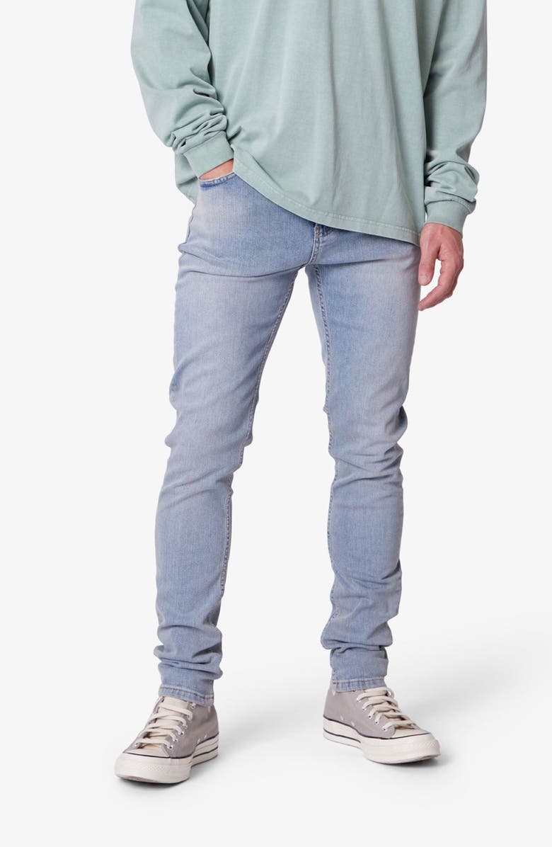 mnml Skinny Jeans, Alternate, color, Light Sand Washed Blue