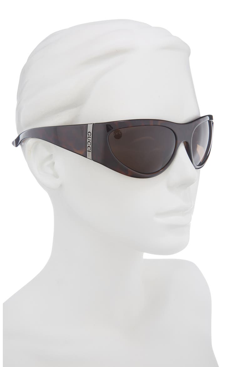 63mm Oversize Oval Sunglasses, Alternate, color, HAVANA HAVANA BROWN