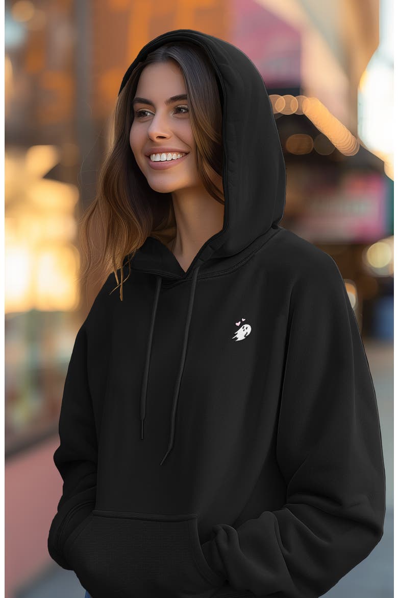 Heartly Ghost Midweight All Day Hoodie, Alternate, color, Black