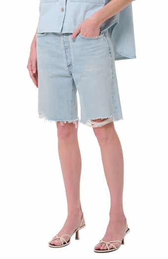 AGOLDE '90s Long Cutoff Denim Shorts