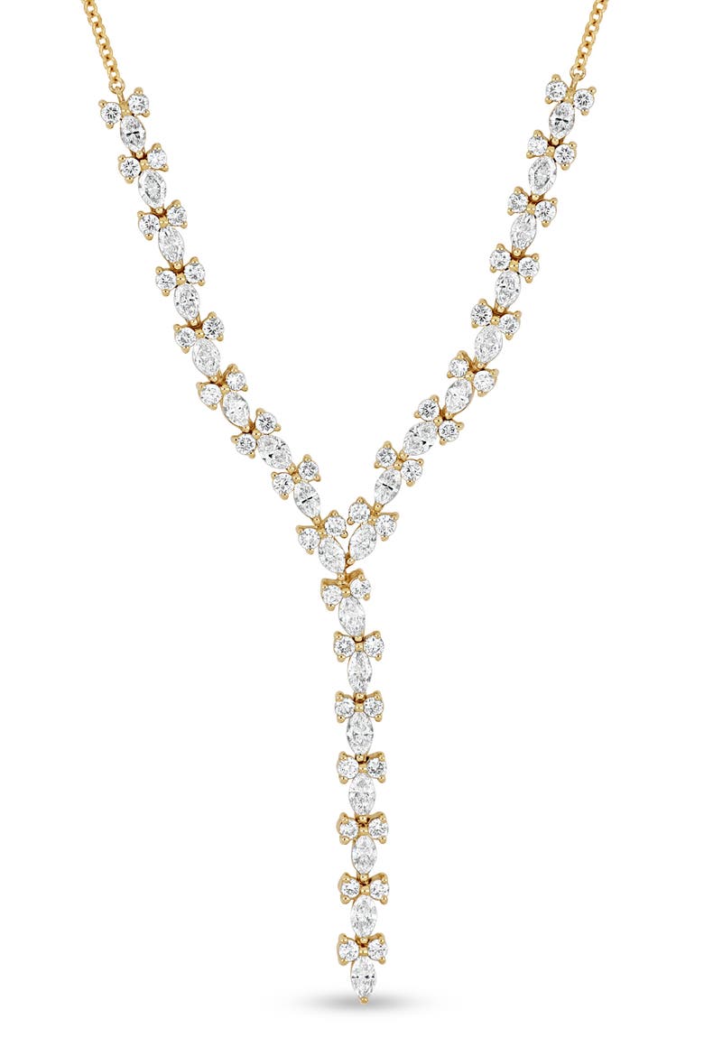 18K Gold Getty Diamond Y-Necklace (Online Trunk Show), Alternate, color, 18KY GOLD