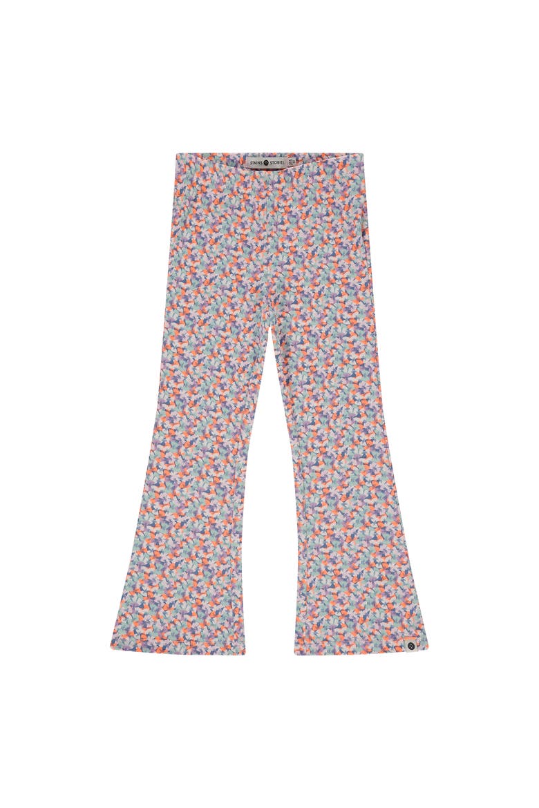 Bowtie Pasta Printed Flared Leggings, Main, color, Blush