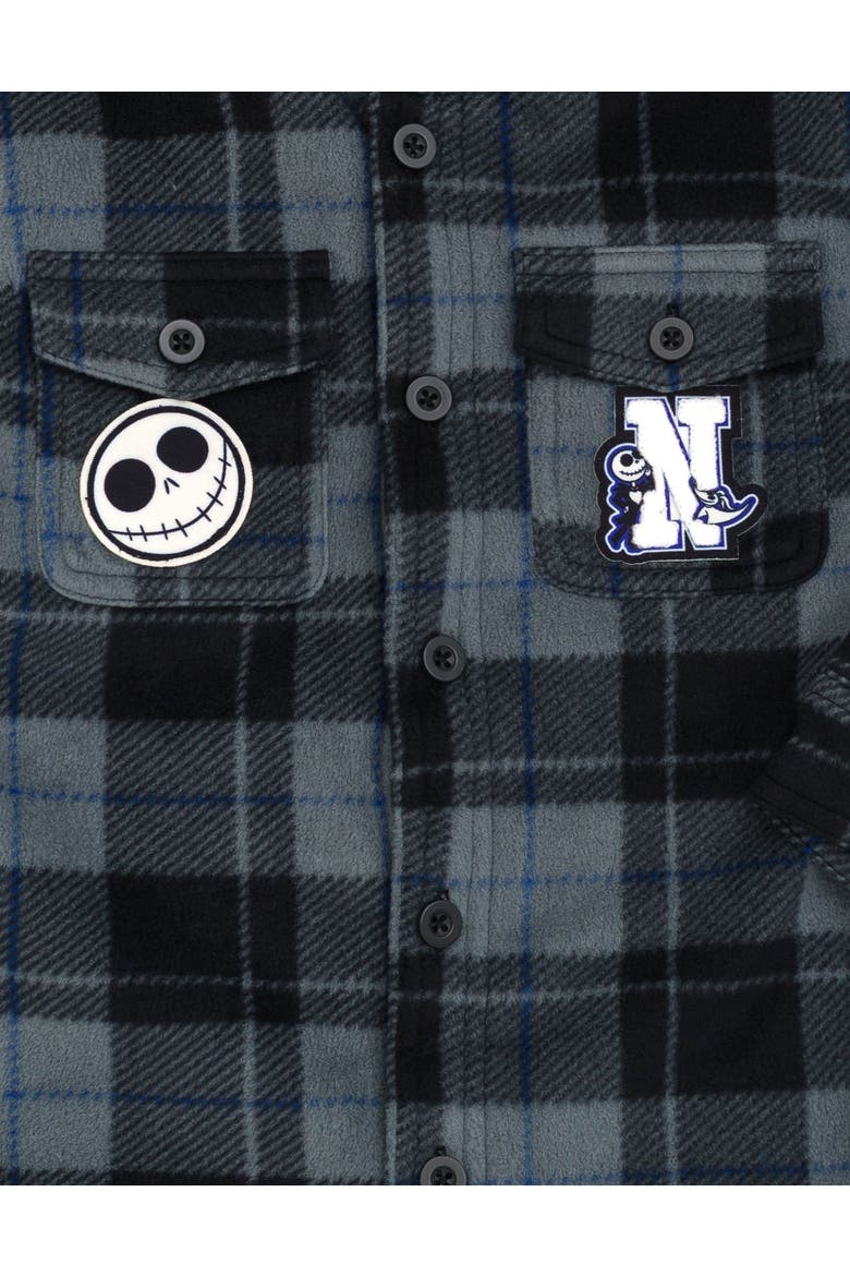 Nightmare Before Christmas Jack Skellington Hooded Shacket, Alternate, color, Grey Jack Skellington