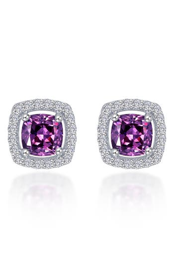Lafonn Cushion Halo Stud Earrings